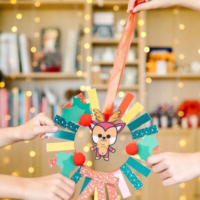 ★ Kit de loisirs créatifs pour enfants | Fabriquer sa couronne de Noël