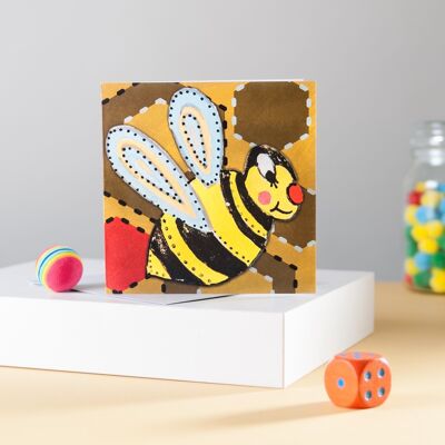 Tarjeta de saludos de abejas