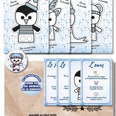 ★ Kit de hobby creativo para niños | Da vida a los animales del hielo marino | Creación de marionetas