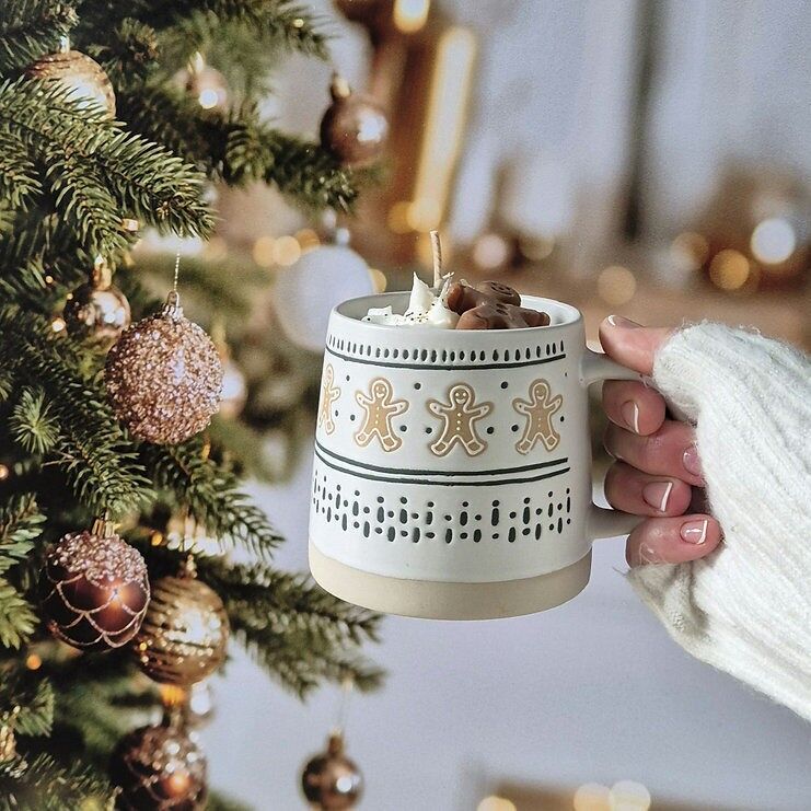 Candela di Natale Gourmet Tazza Pupazzo di Neve XL 10 fragranze tra cui scegliere