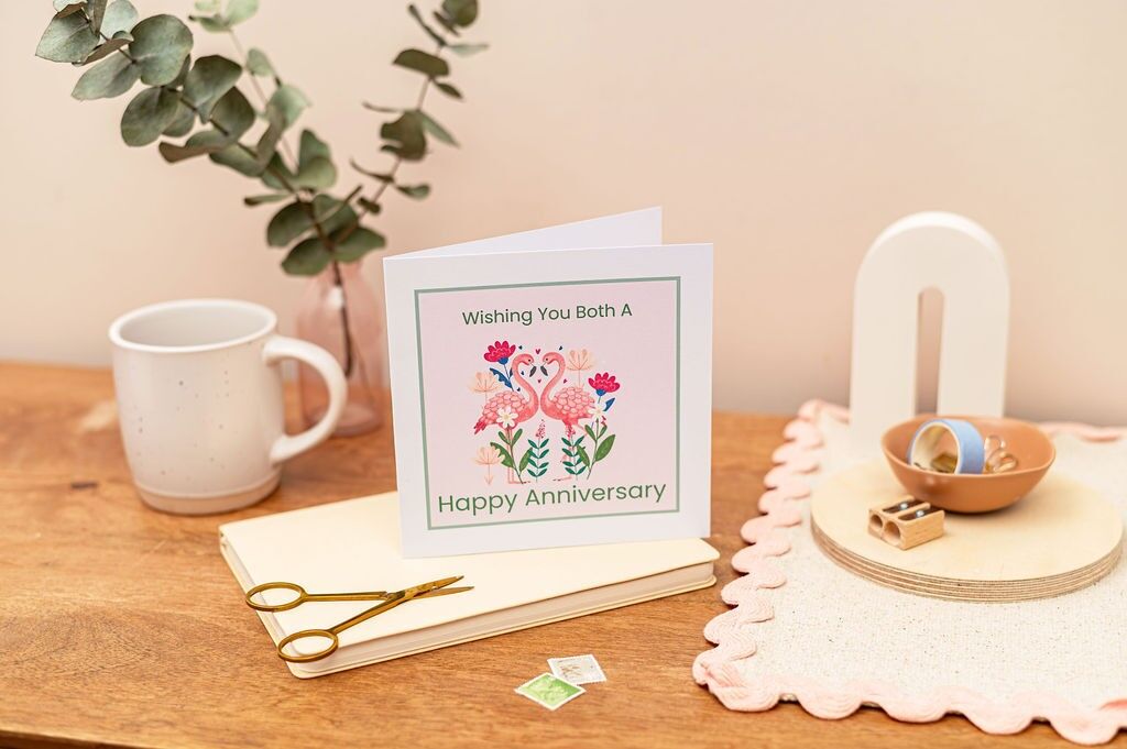 Biglietto di auguri per l'anniversario - Ti auguro un felice anniversario