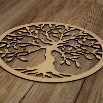 Baum des Lebens Wanddekorationsplatte aus Holz, Wohnkultur, Wandkunst