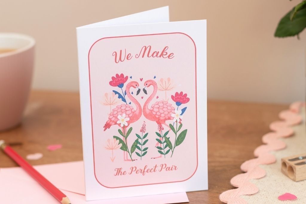 Carte de Saint-Valentin Amitié Romantique Nous formons le couple parfait