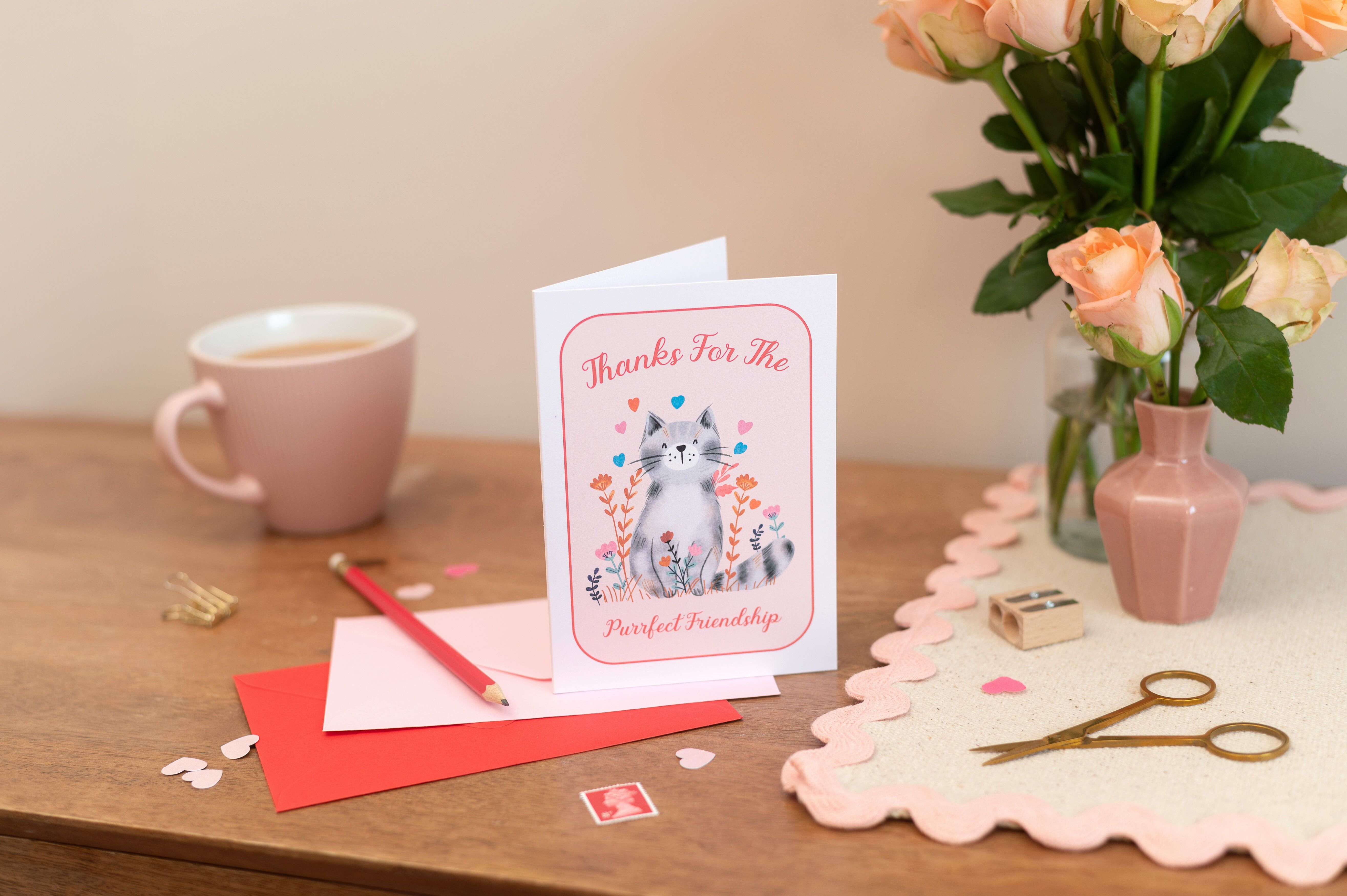 Perfekte Romantik-Freundschaftskarte