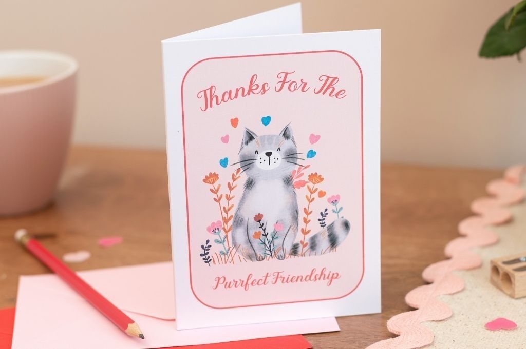 Carte de Saint-Valentin Amitié Romance Parfaite