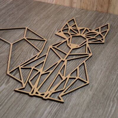 Geometric Fox Wood Wall Decoration, Home Décor, Wall Art