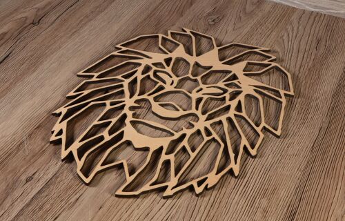 Geometric Lion Wood Wall Decoration, Home Décor, Wall Art