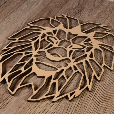 Geometric Lion Wood Wall Decoration, Home Décor, Wall Art