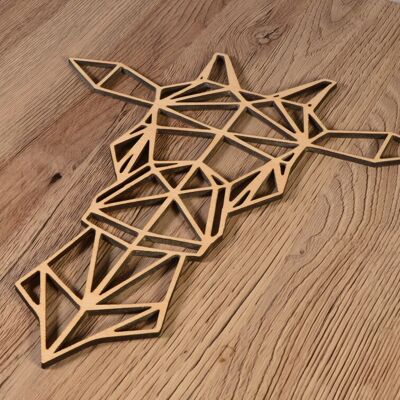 Decorazione da parete in legno di giraffa geometrica, decorazioni per la casa, arte della parete