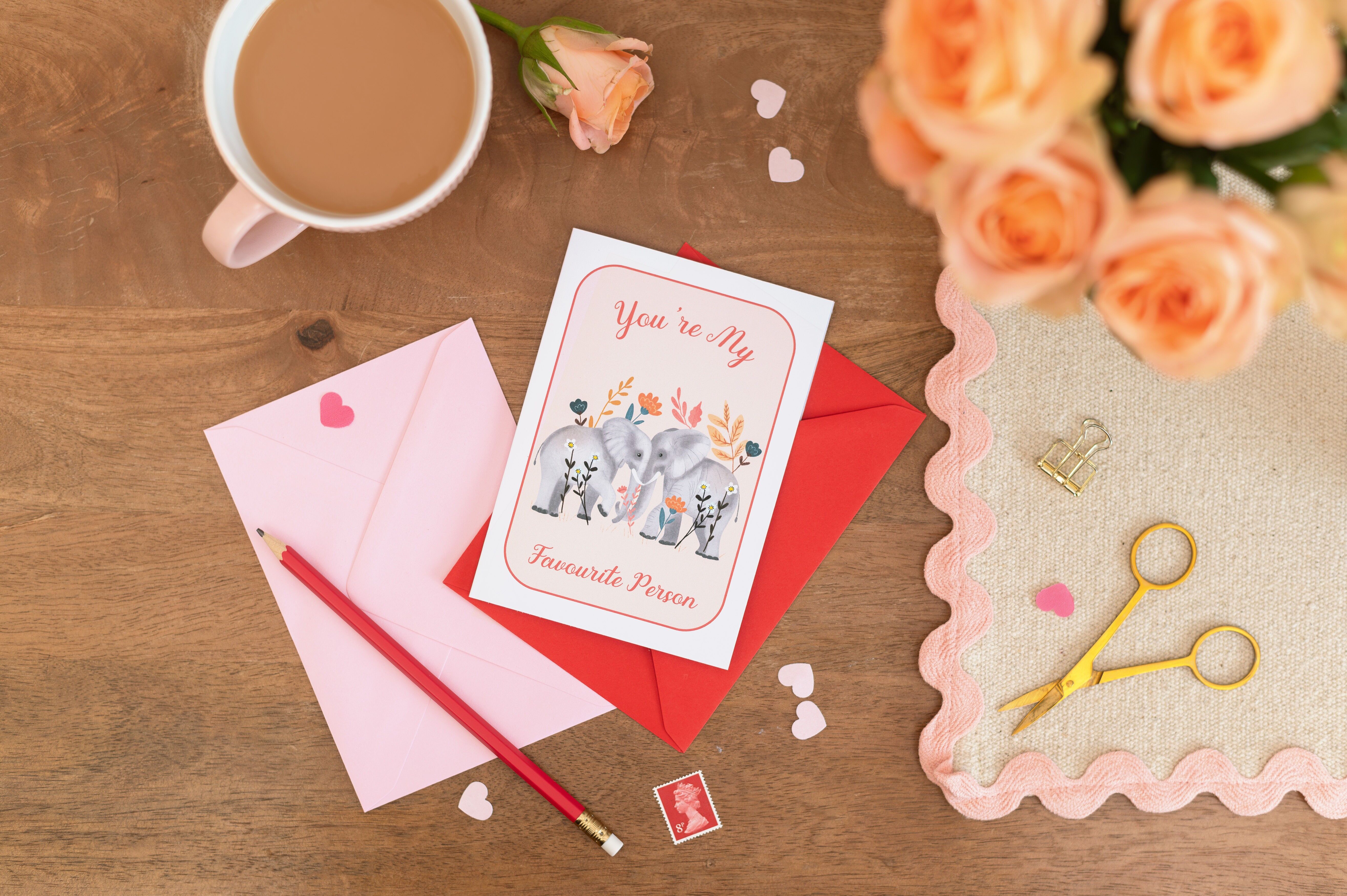 Biglietto d'auguri romantico per San Valentino e amicizia