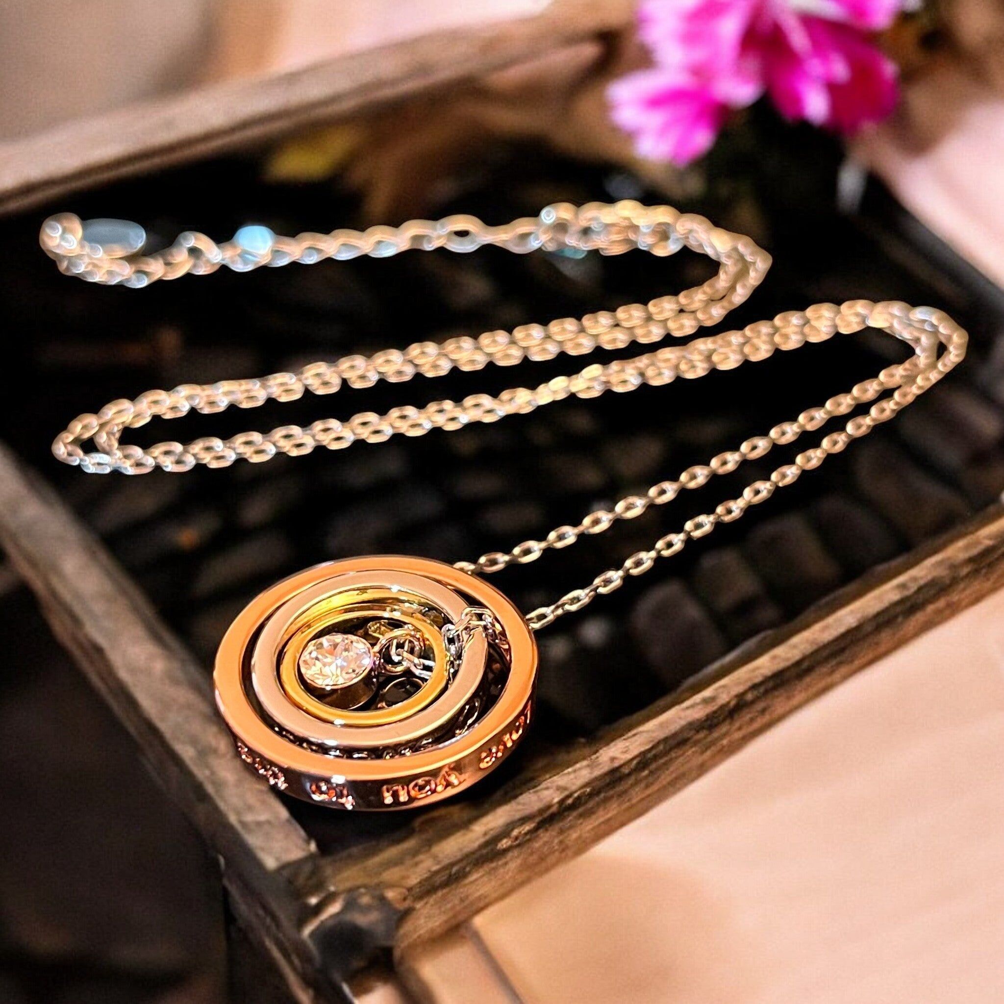 Ciondolo "CRISTAL 3", cristallo ceco placcato argento