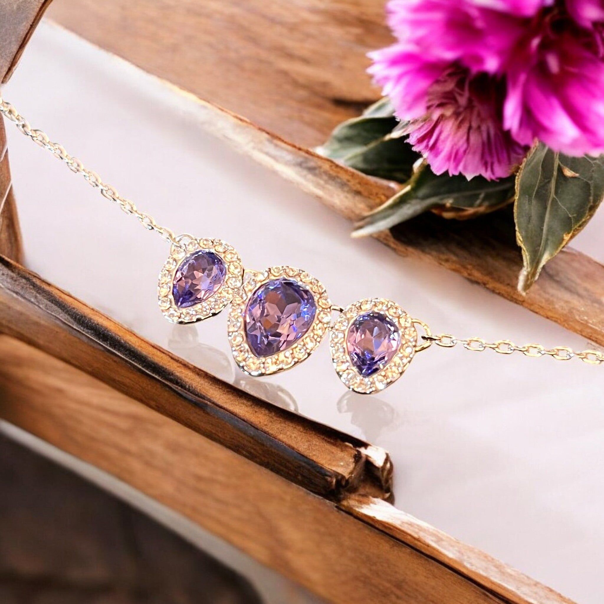 Ciondolo "CRISTAL 2", cristallo ceco argentato