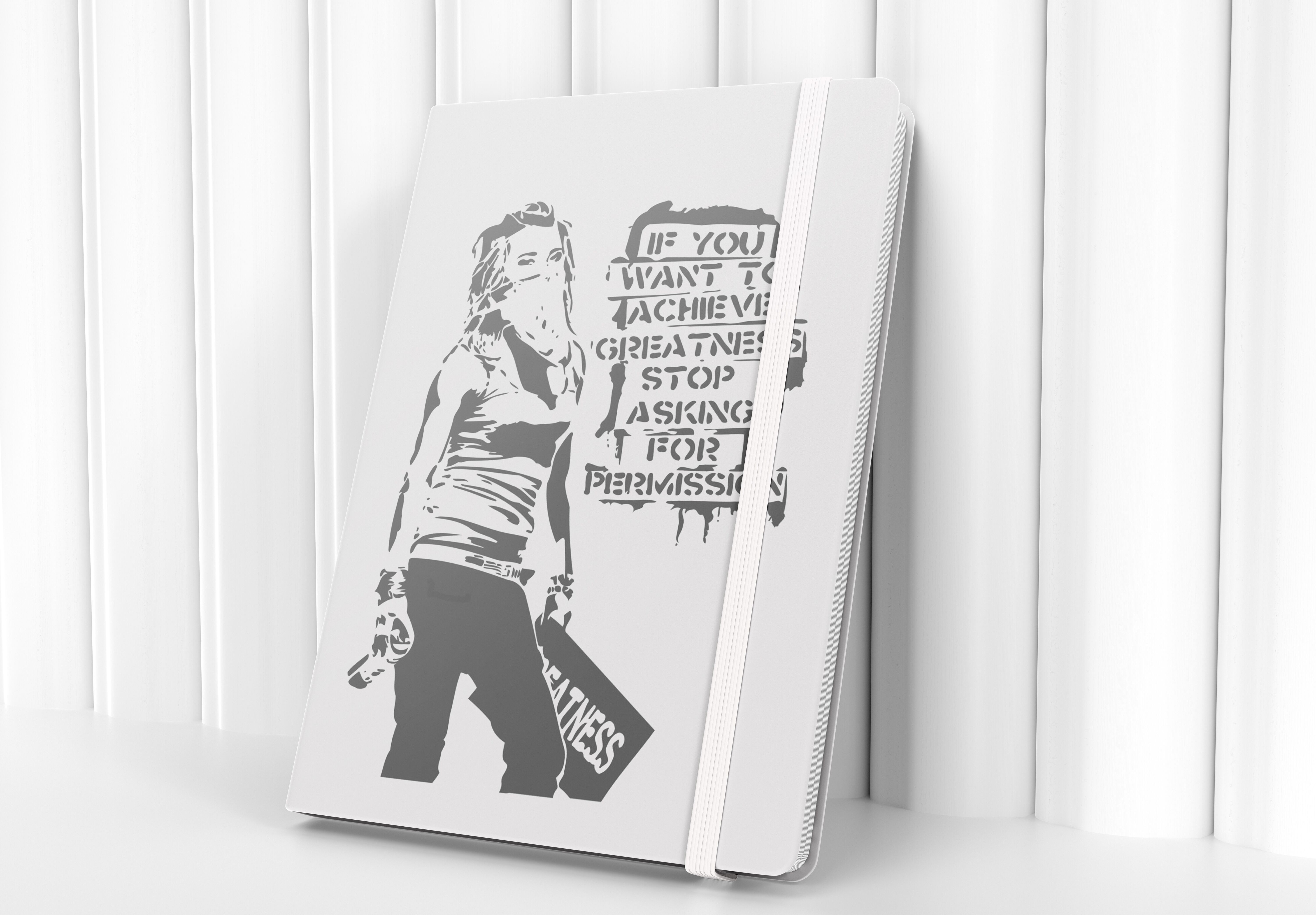 Banksy A5/A6 Notizbuch – Wenn Sie etwas erreichen wollen