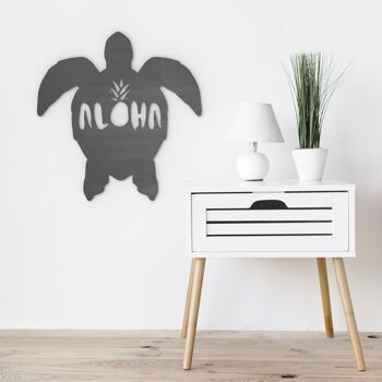 Art mural en bois de tortue, décoration murale animale, décoration Aloha Hawaii, décoration de la maison 6