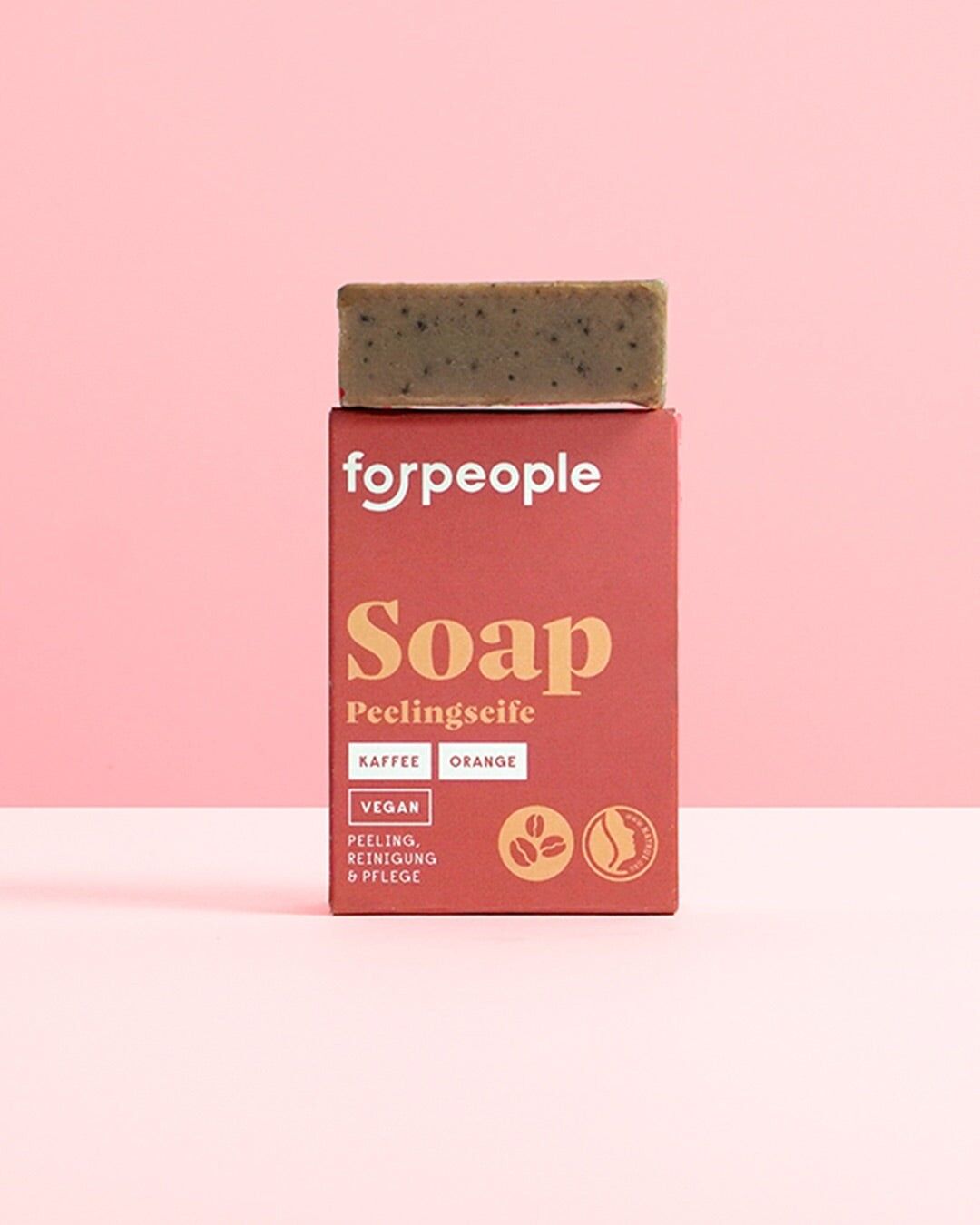 Solid cleansing soap with exfoliation - Coffee & Orange
