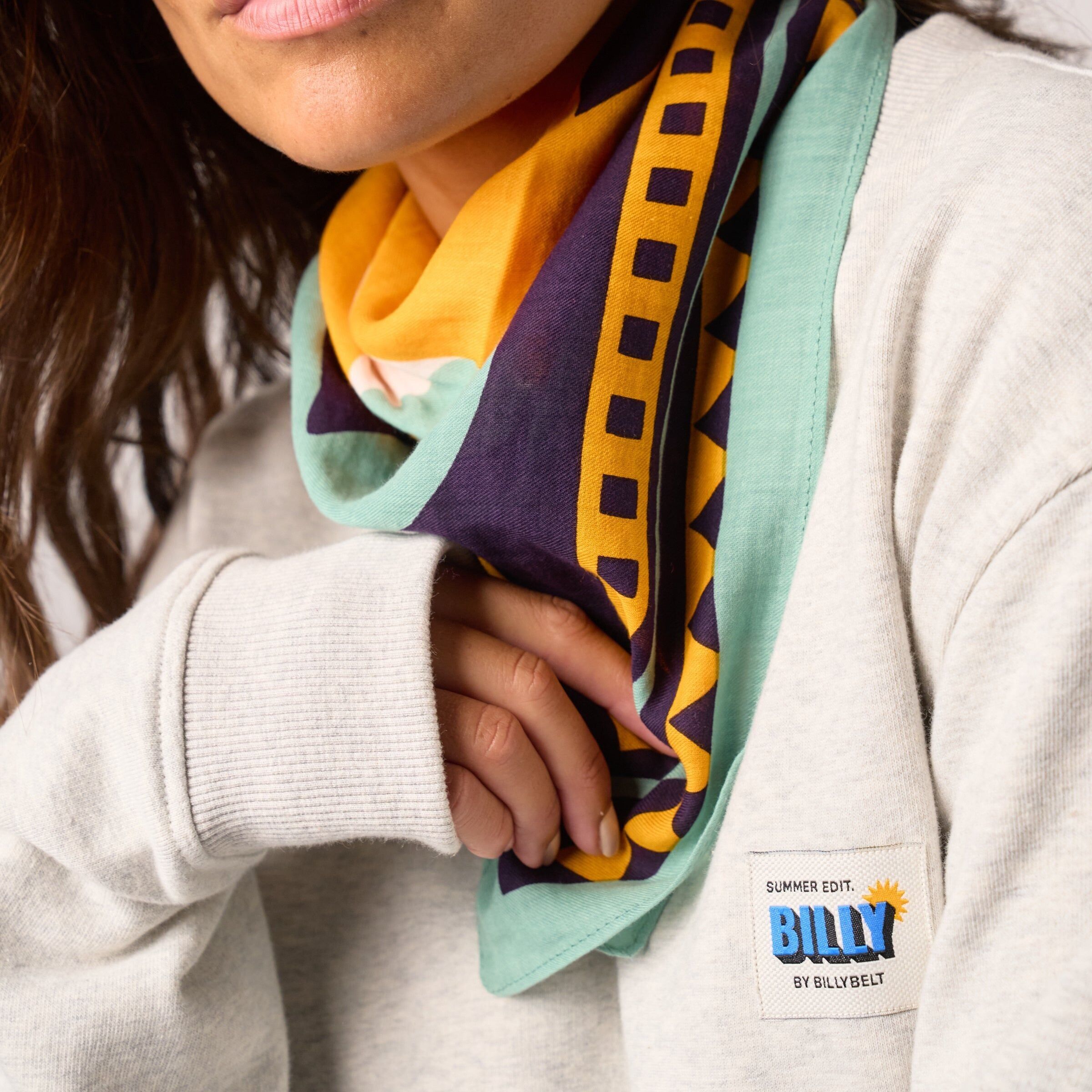 Sciarpa piccola in 100% cotone biologico di Paola - Viola