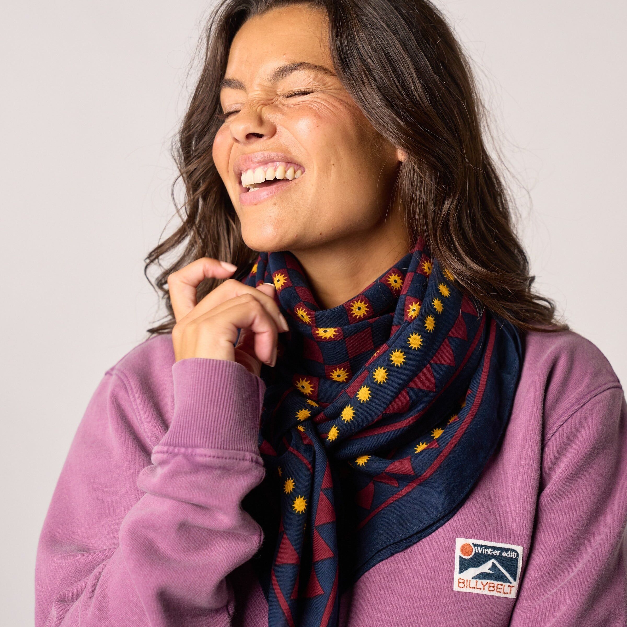 Sciarpa Romane 100% cotone biologico - Blu navy