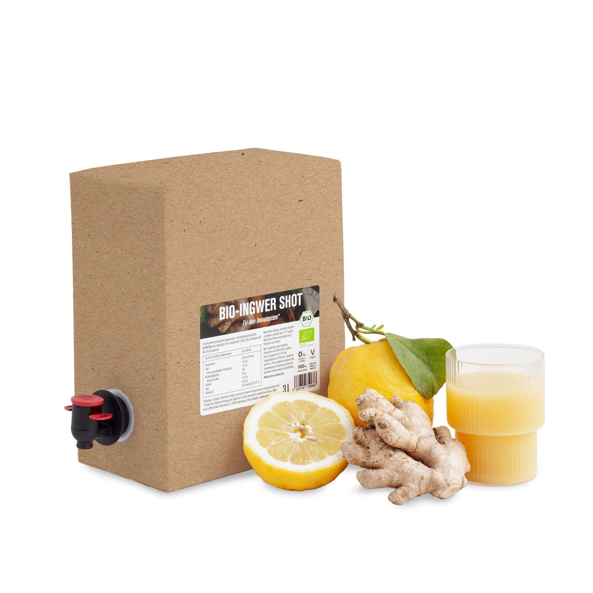 Organic Ginger Shot Bag-in-Box 3L