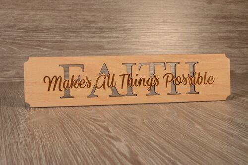 Faith Wall Sign, Faith Wood Wall Art, Faith Wall Decor, Spiritual Decoration