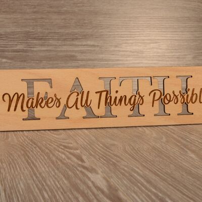 Faith Wall Sign, Faith Wood Wall Art, Faith Wall Decor, Spiritual Decoration