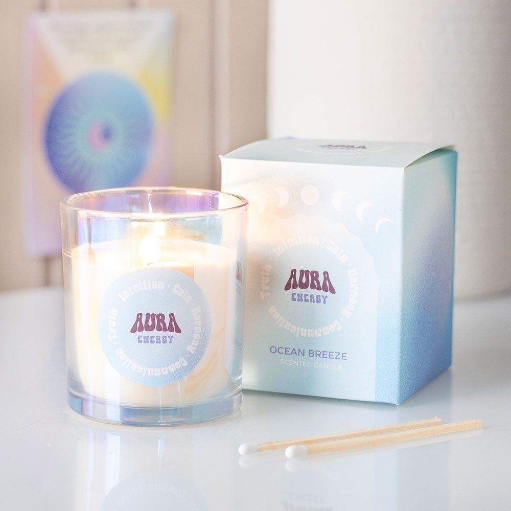 Aura Energy Ocean Breze Iridescent Candle