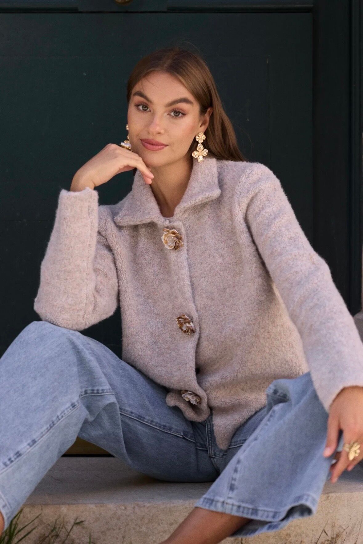 Cardigan con colletto classico - 2637