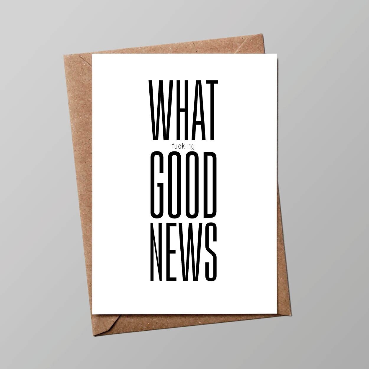 Biglietto "Quasi classico": che (f) buona notizia (con busta)