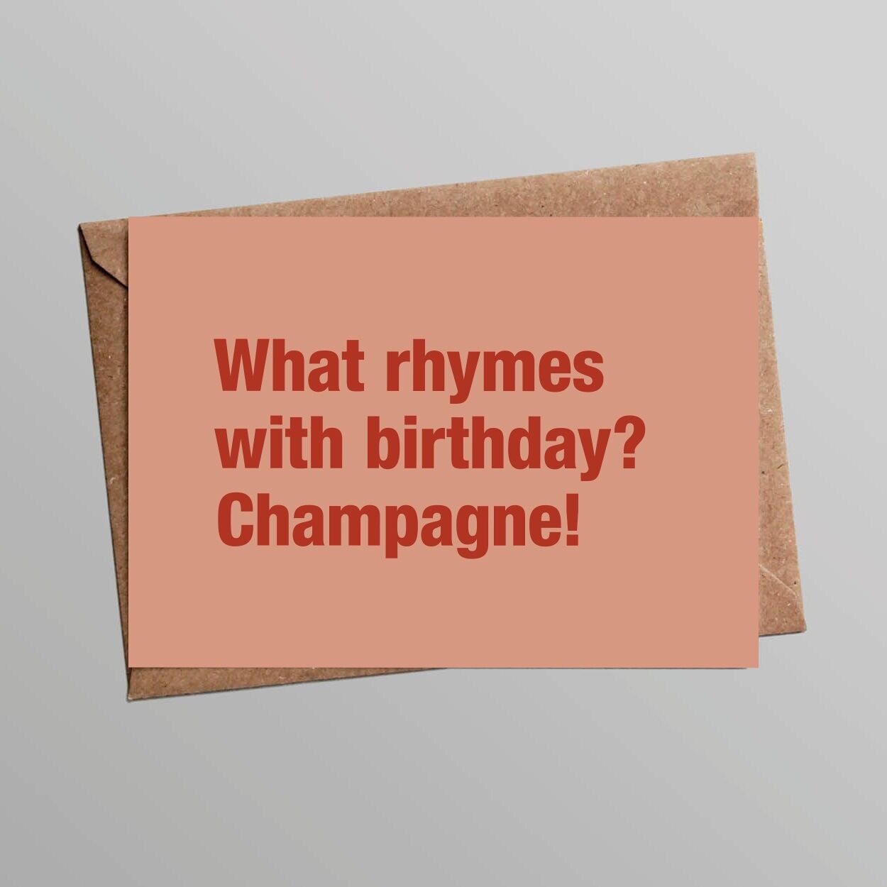 Biglietto "Compleanno": cosa fa rima con compleanno (con busta)