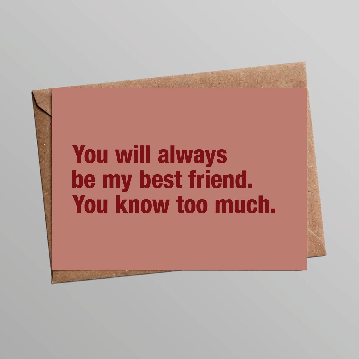 Biglietto "Amico": Sarai sempre il mio migliore amico (con busta)