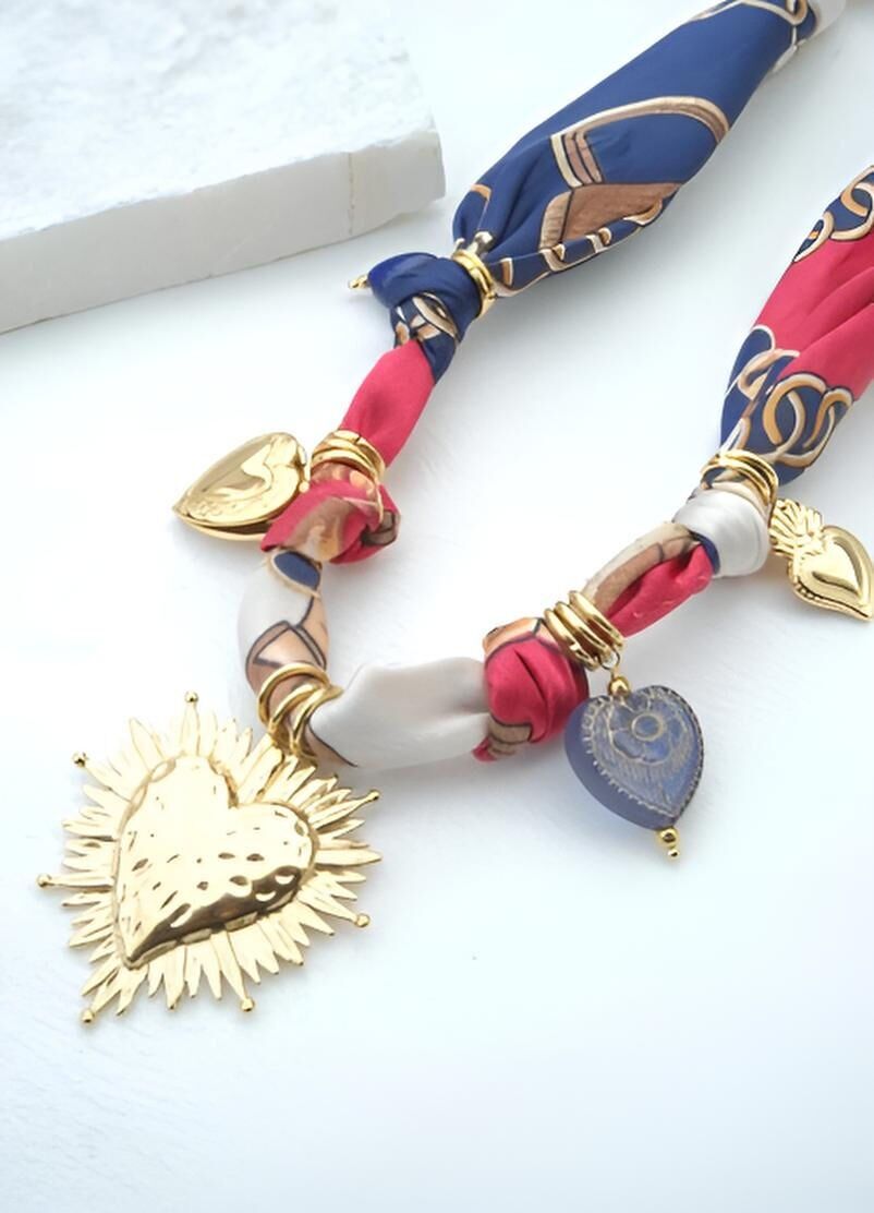 Bohemian Scarf and Charm Necklace