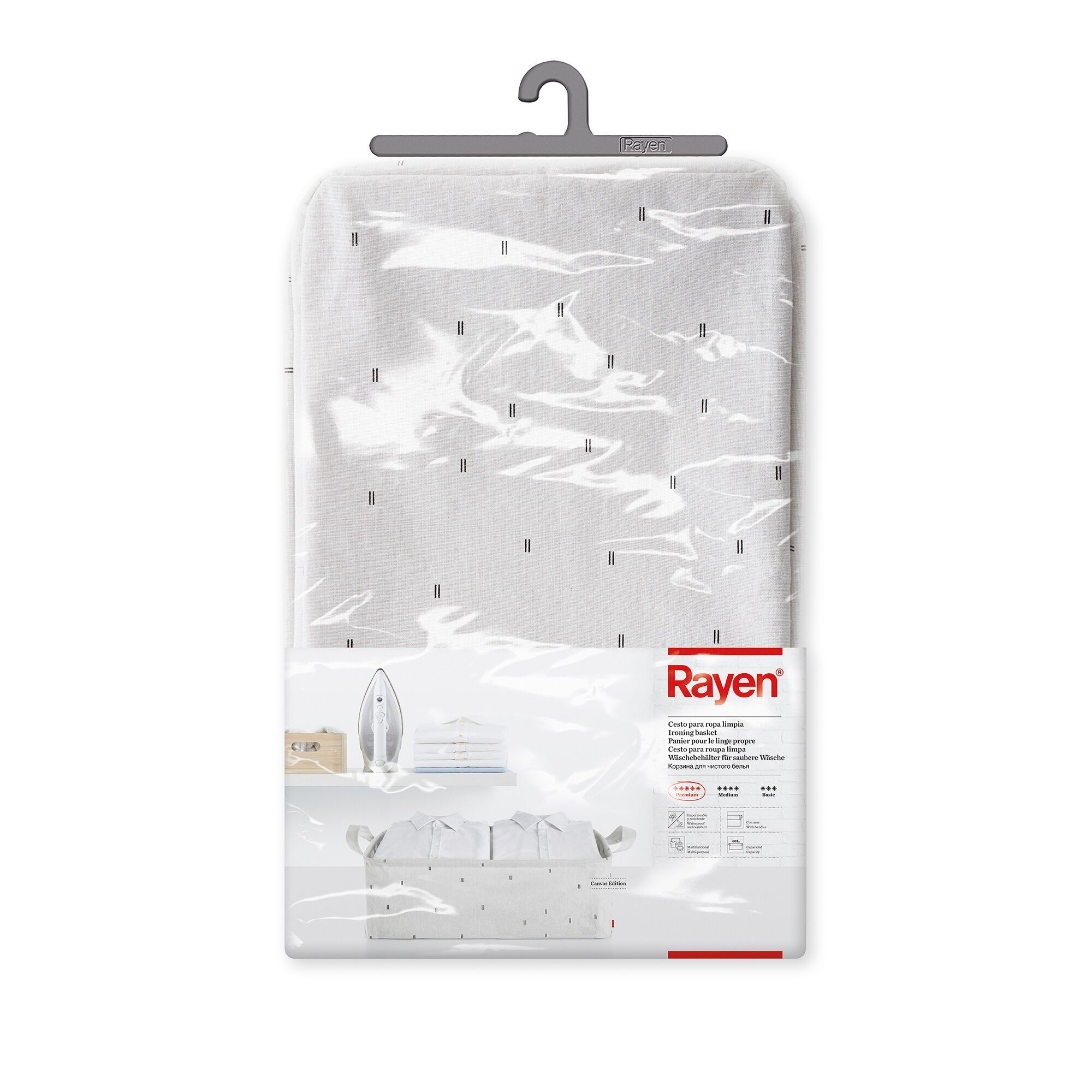 Rayen | Wäschekorb | Multifunktional | Wasserdicht | Premium-Sortiment | 23.6 x 17 Zoll.7" x 7.9" | Leinwand