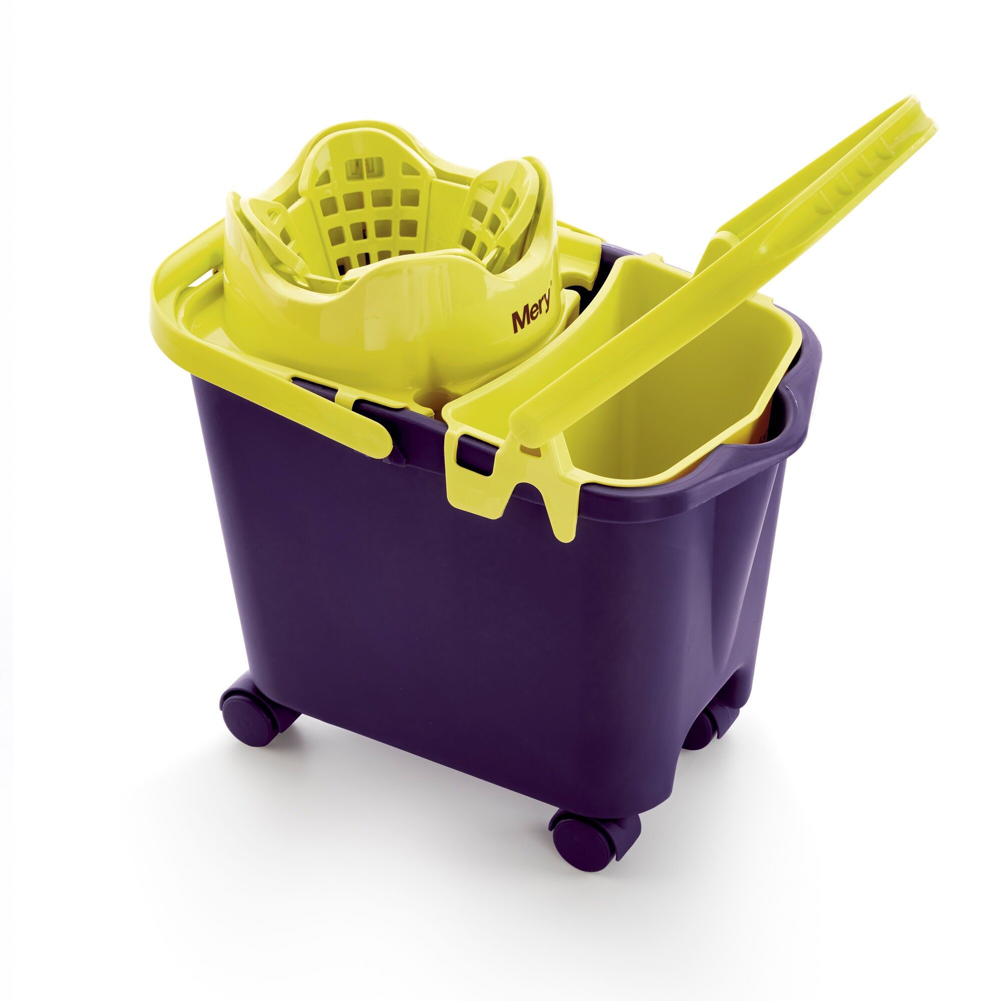 Mery | Mop bucket | Automatic bucket with wheels | Multi-Purpose Tray | For all types of mops | Eco-Friendly | With spring system | Capacity 14 liters