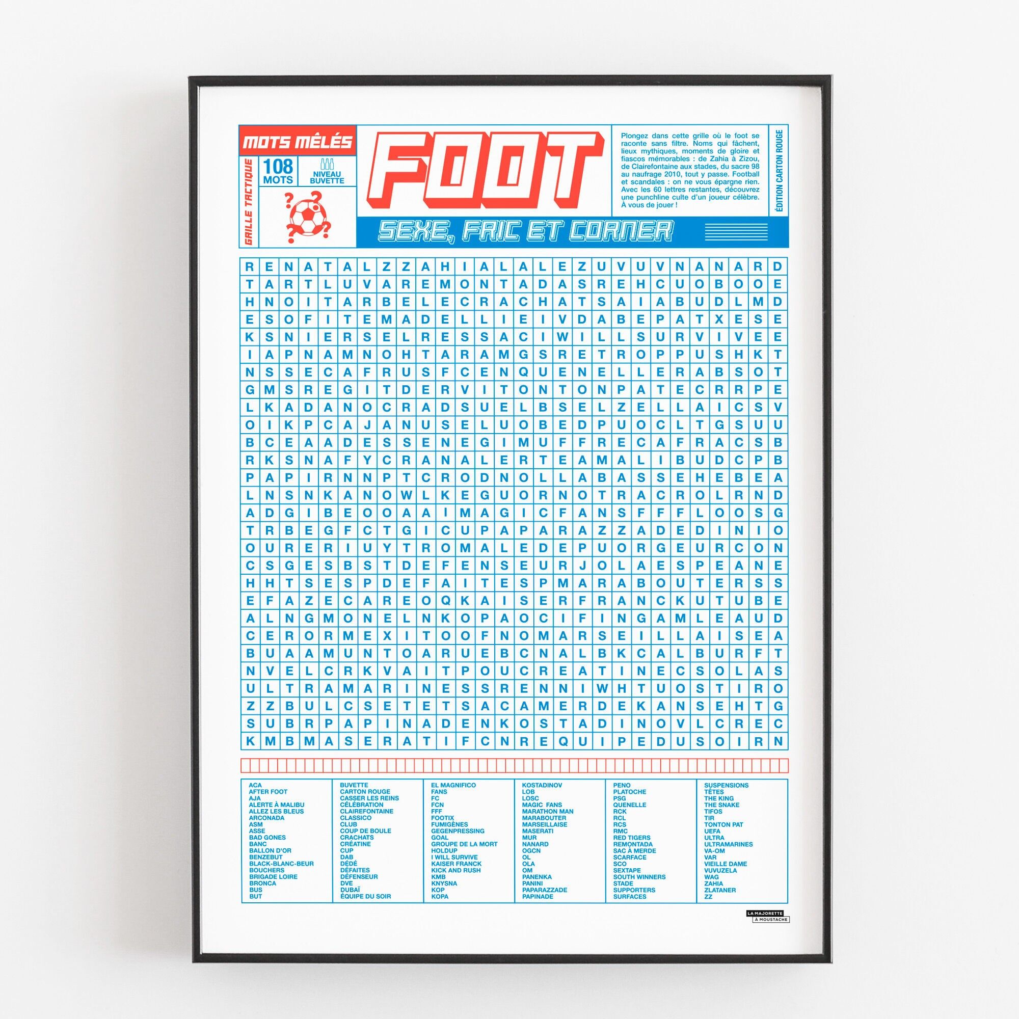 Fußball-Wortsuchposter – 50 x 70 cm