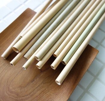 Vrac : Pailles en Bambou Fine  -  20 cm