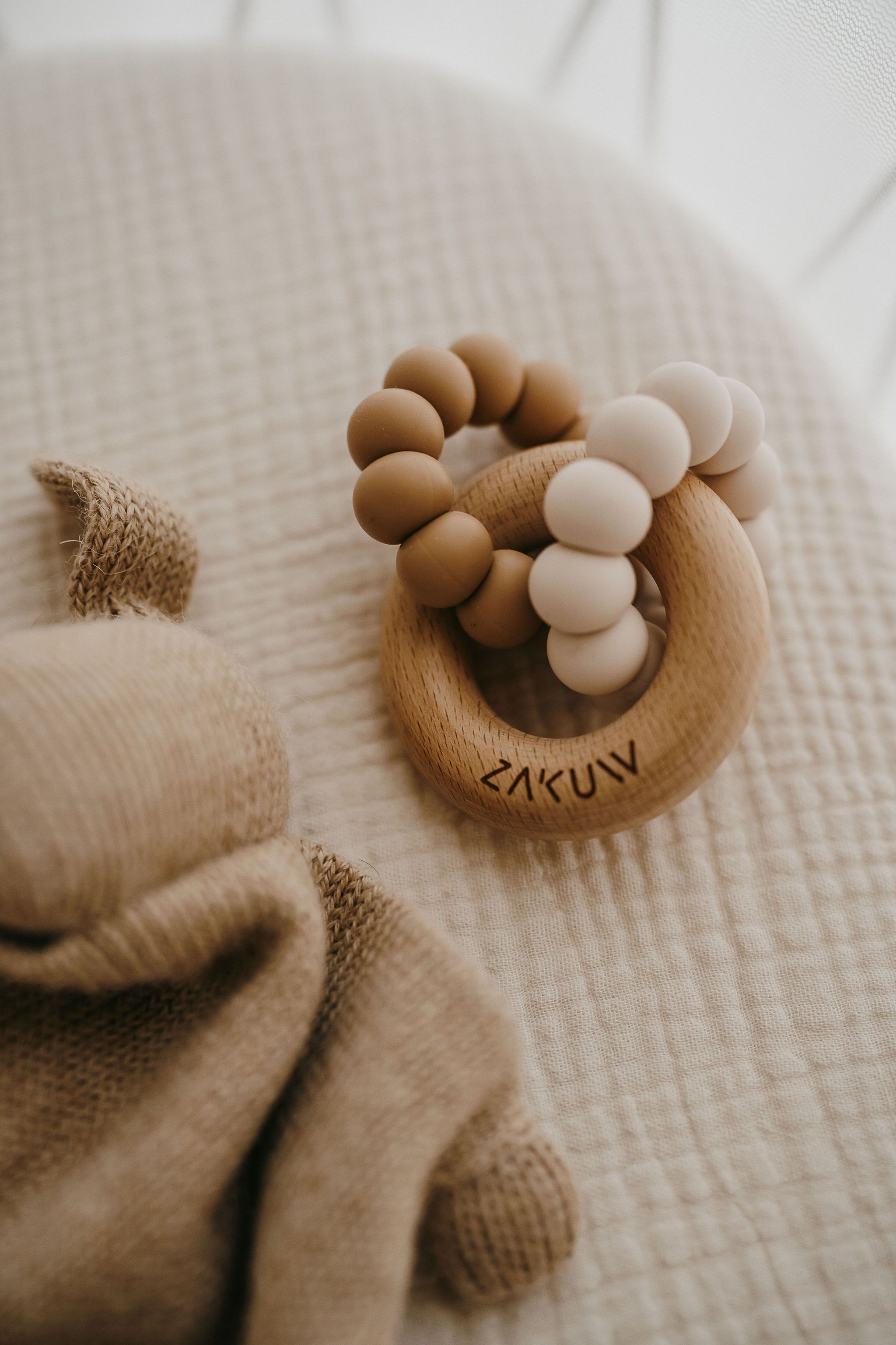 Anillo de dentición para bebé Sedna - Moca