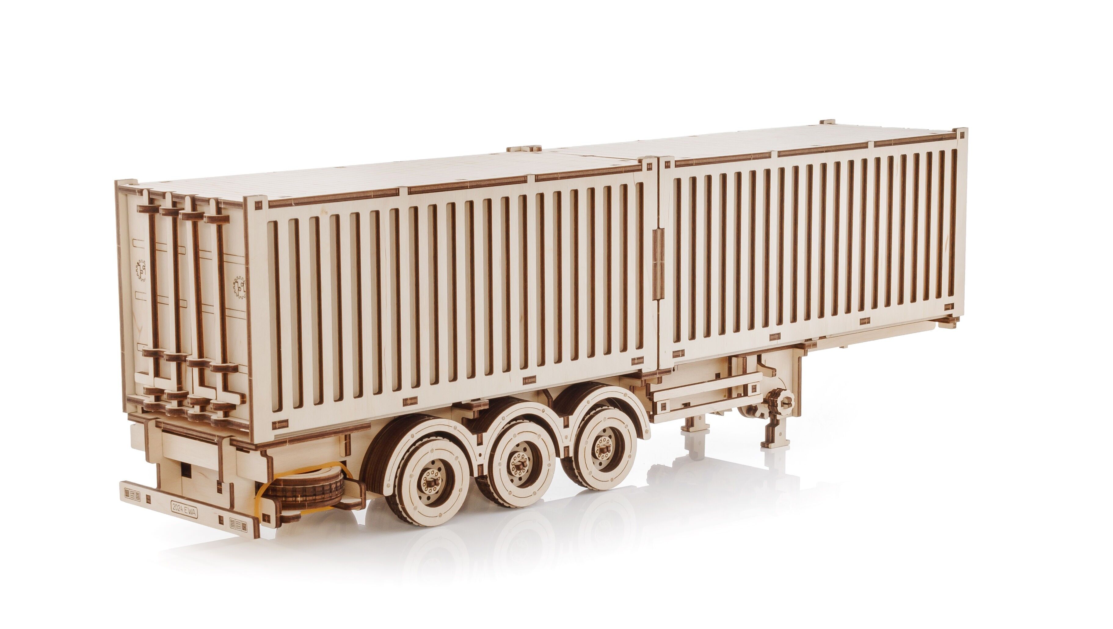 Container semitrailer for Truck Road King - Wooden 3D mechanical model