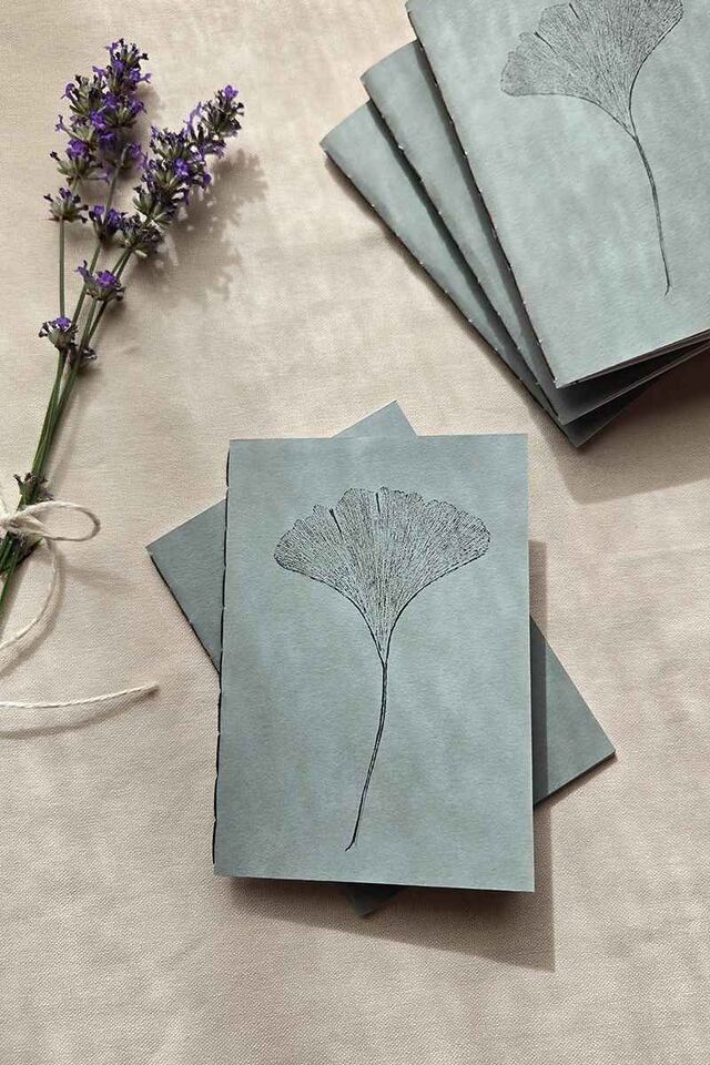 Carnet Pocket A6 Monotype Végétal Ginkgo biloba