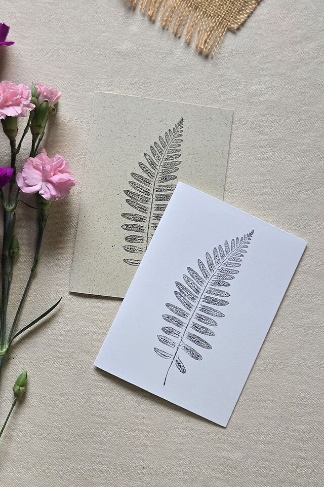 Postkarte Monotypie - Fougère