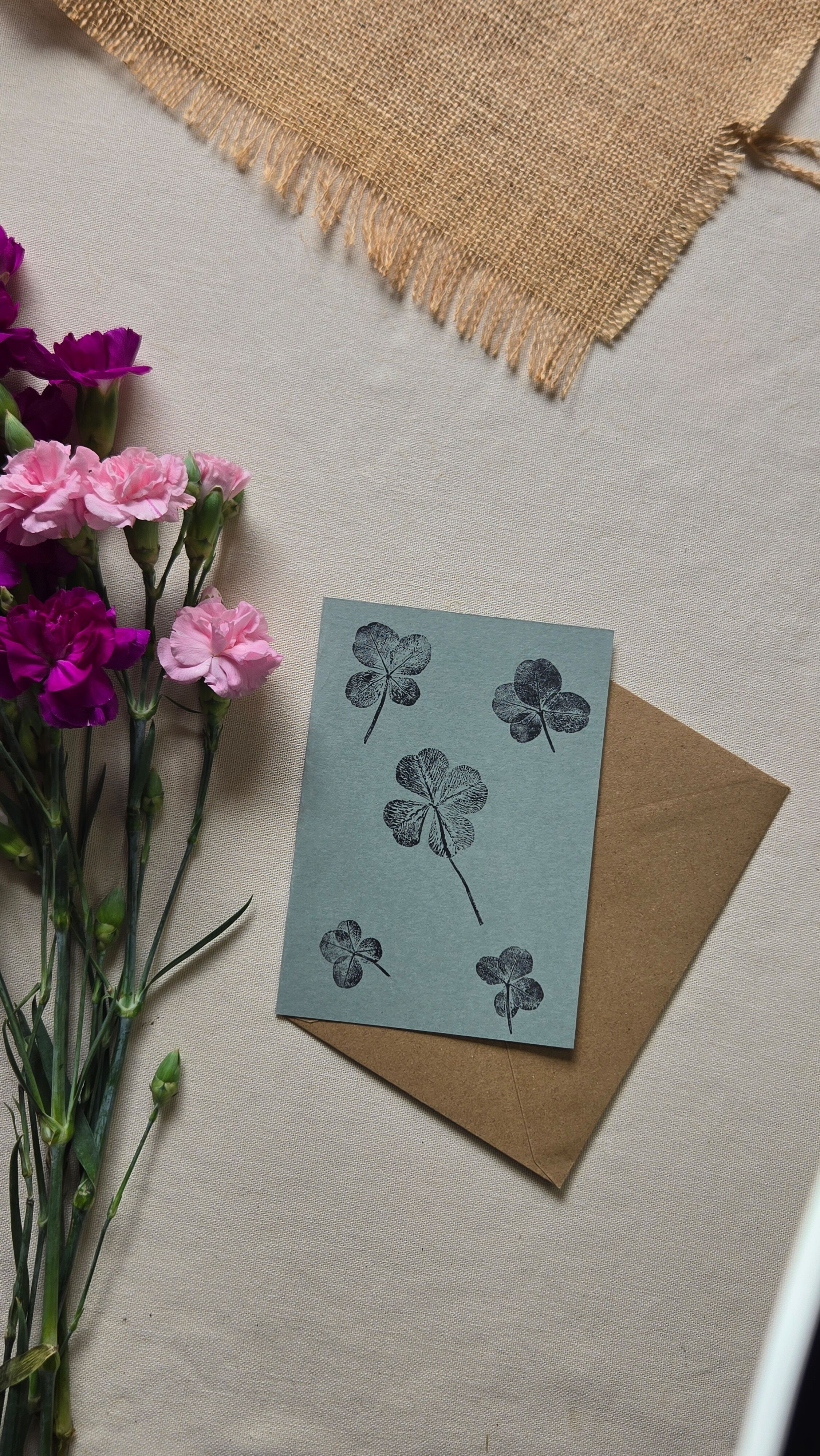 Carta postal monotipo - Trèfles à quatre feuilles