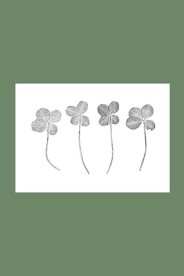Impresión Trèfles à 4 feuilles – monotipo artesanal