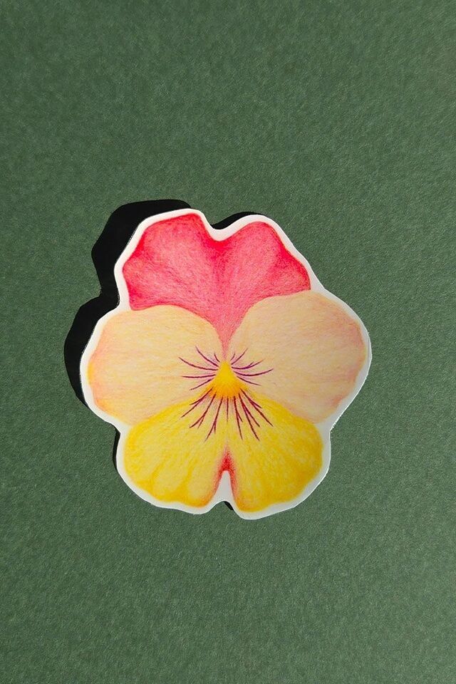 Sticker fleur Pensée