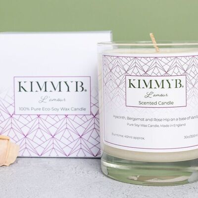 L'amour - Pure Soy Wax Luxury Boxed Candle
