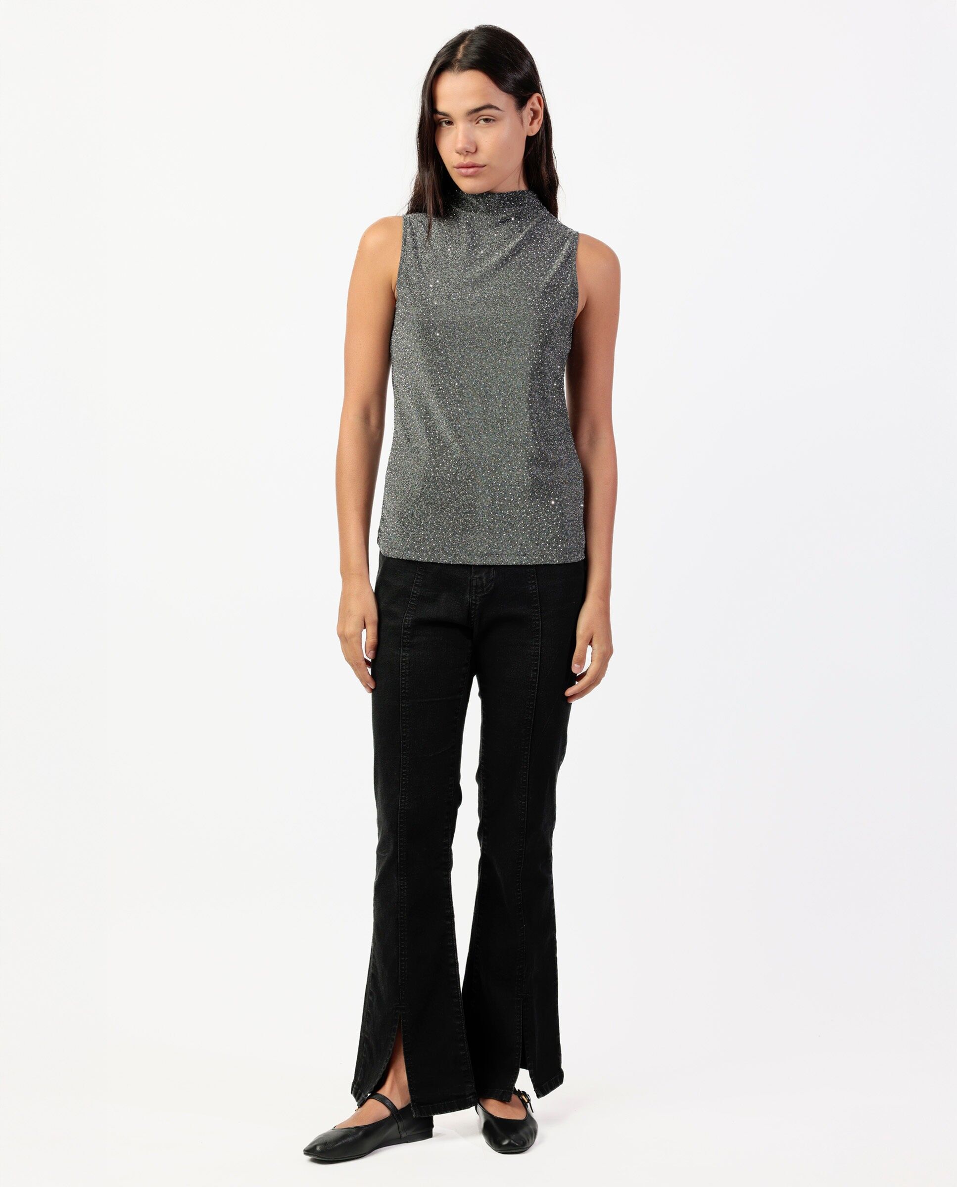 ADMAS Damen-Edelstein-Ärmelloses T-Shirt