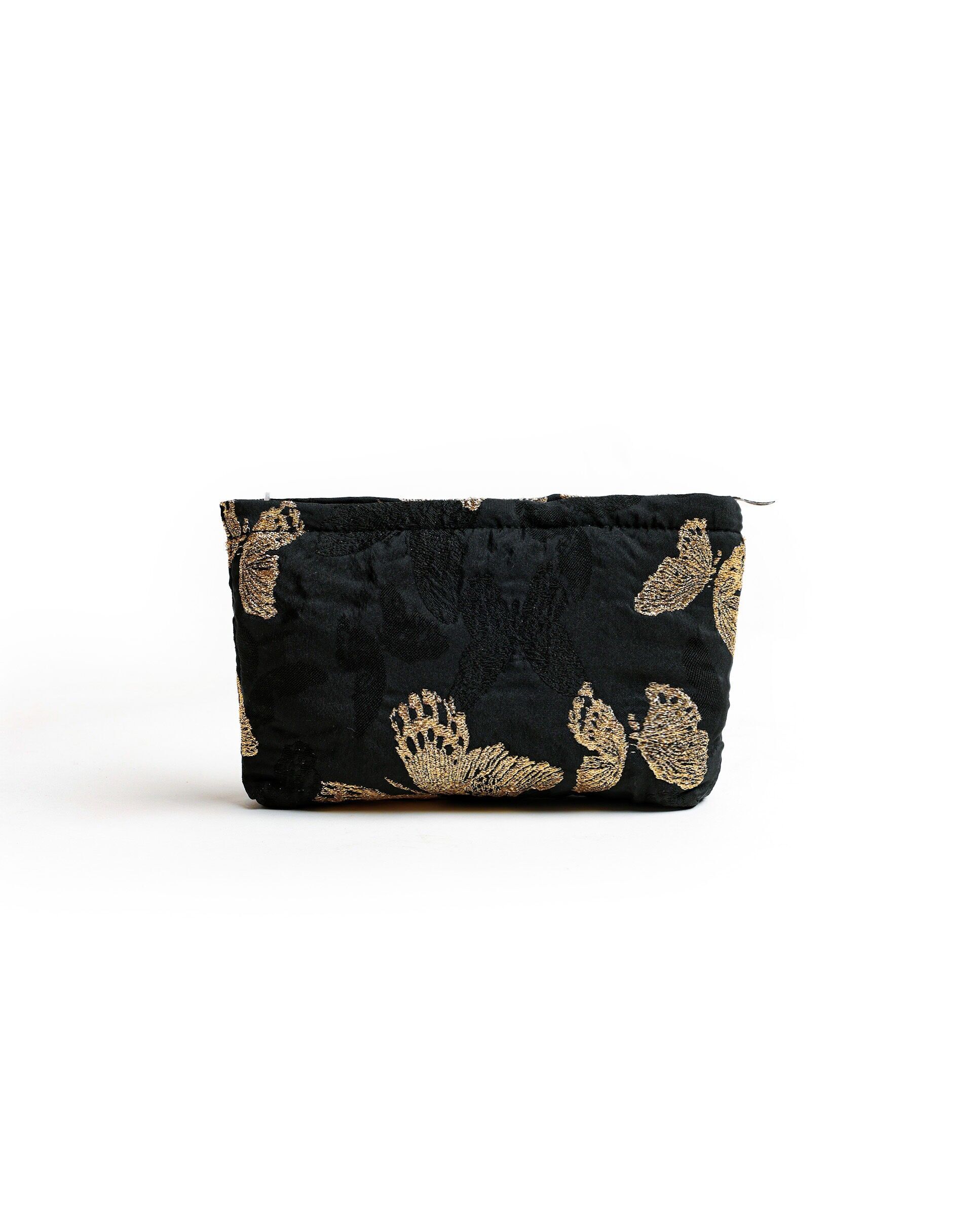 Trousse de toilette compacte de luxe à paillettes papillon ADMAS