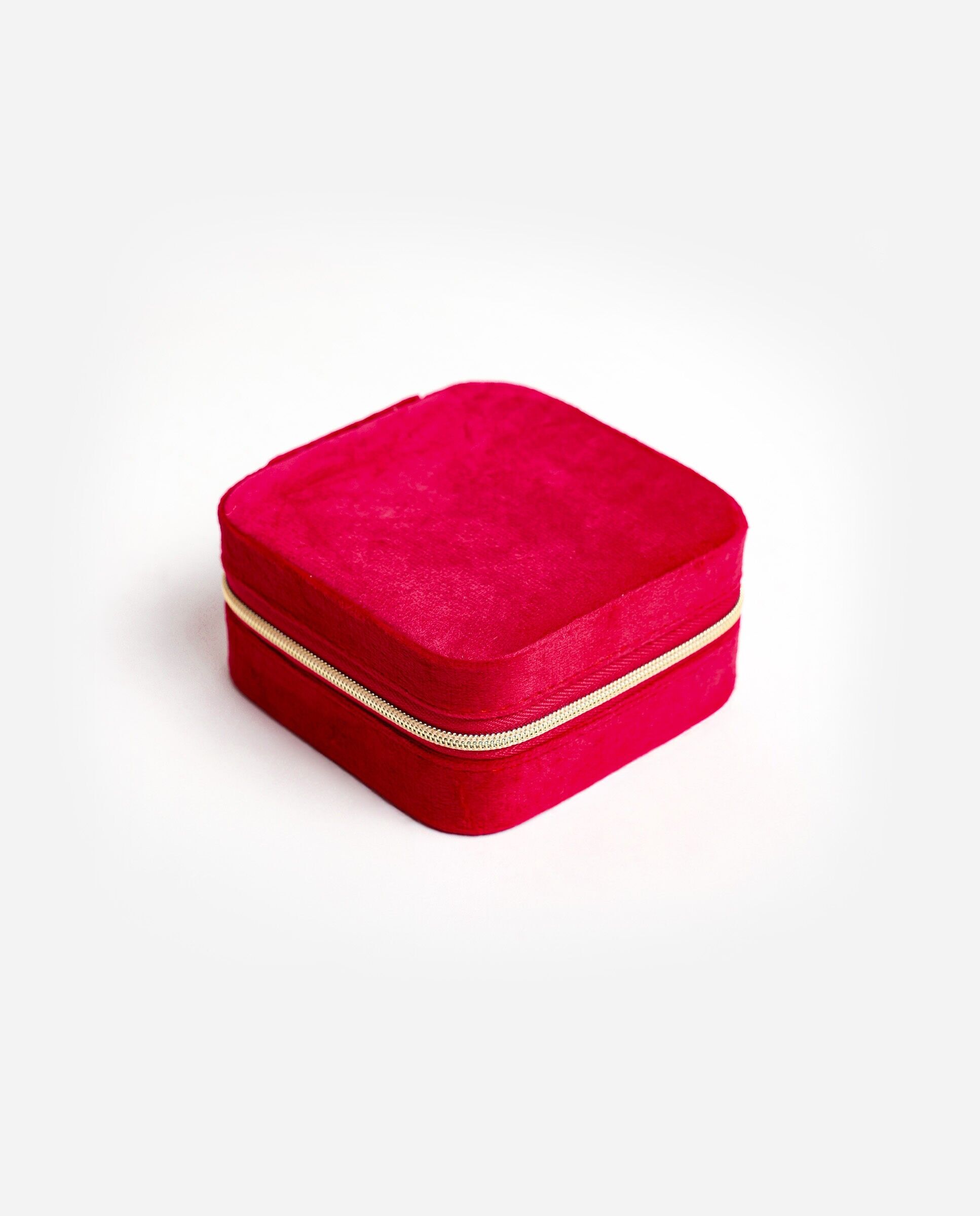 ADMAS Red Velvet Vanity Jewelry Box
