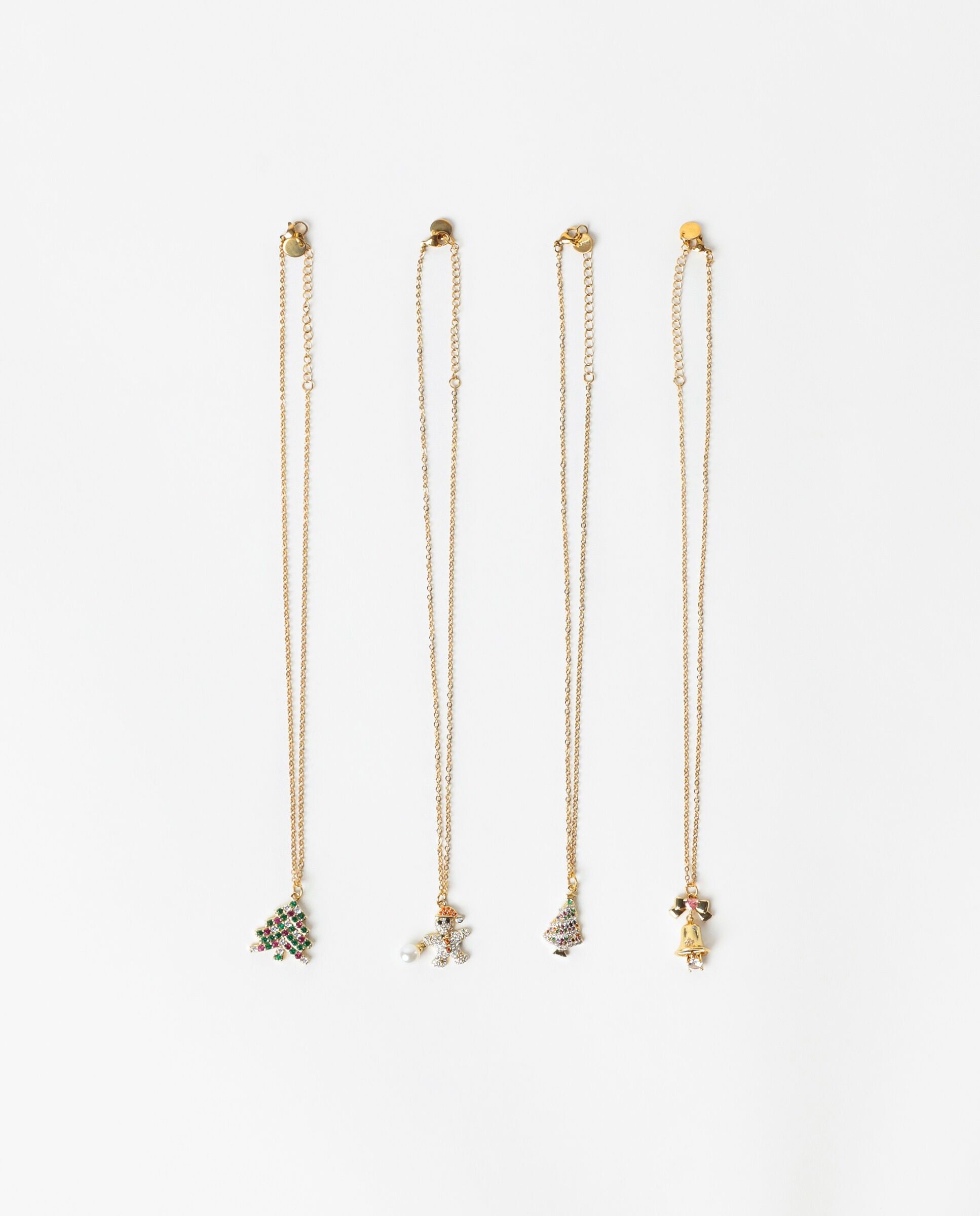 Collana natalizia ADMAS da donna in oro fantasia (confezione da 12...