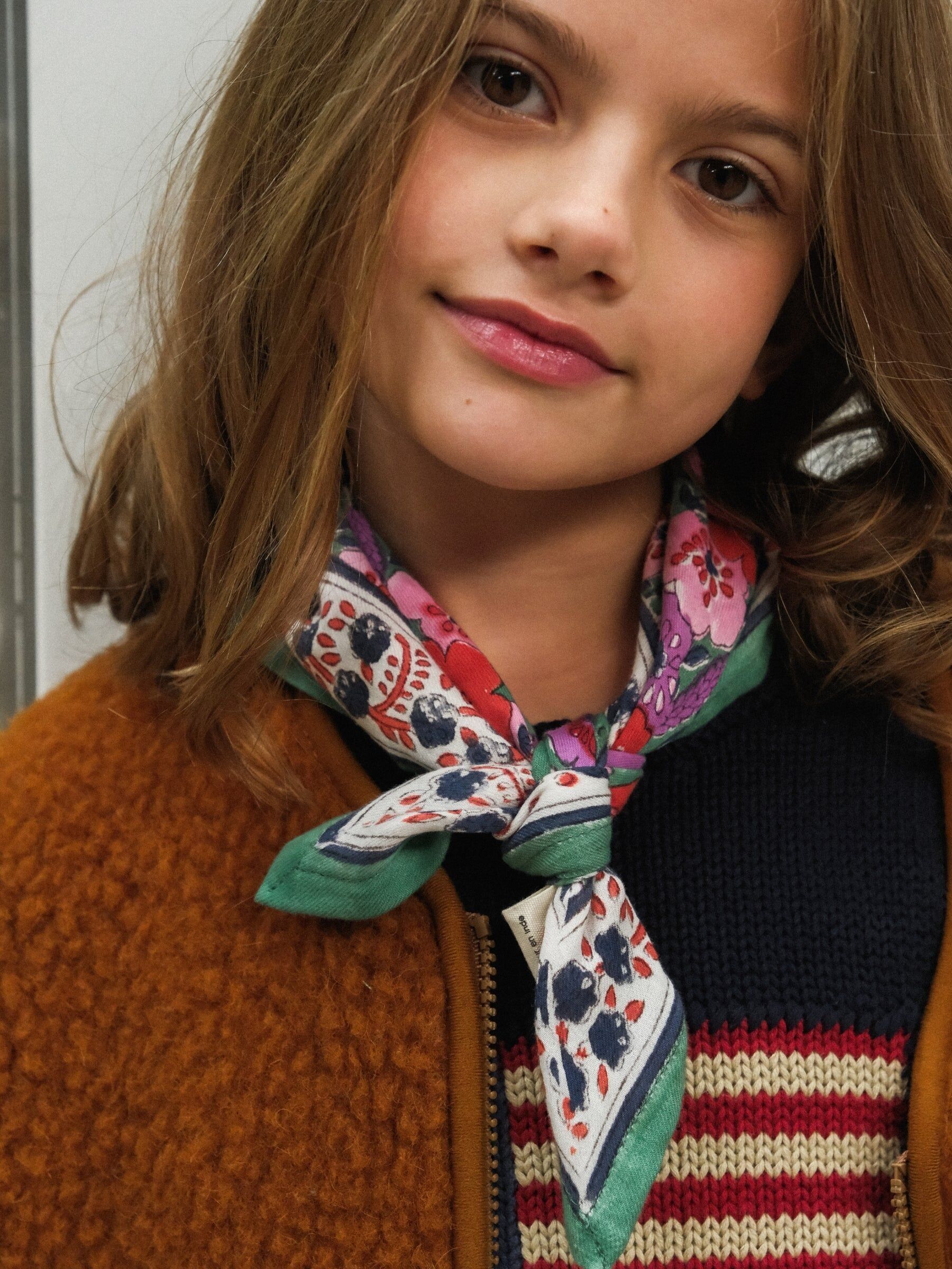 Baby- und Kinderschals, Indore Green, 50 cm