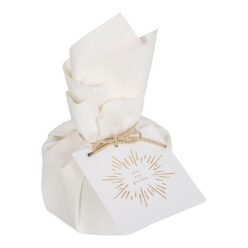 Big Giftwrapped Scented Candle 'You are Golden'