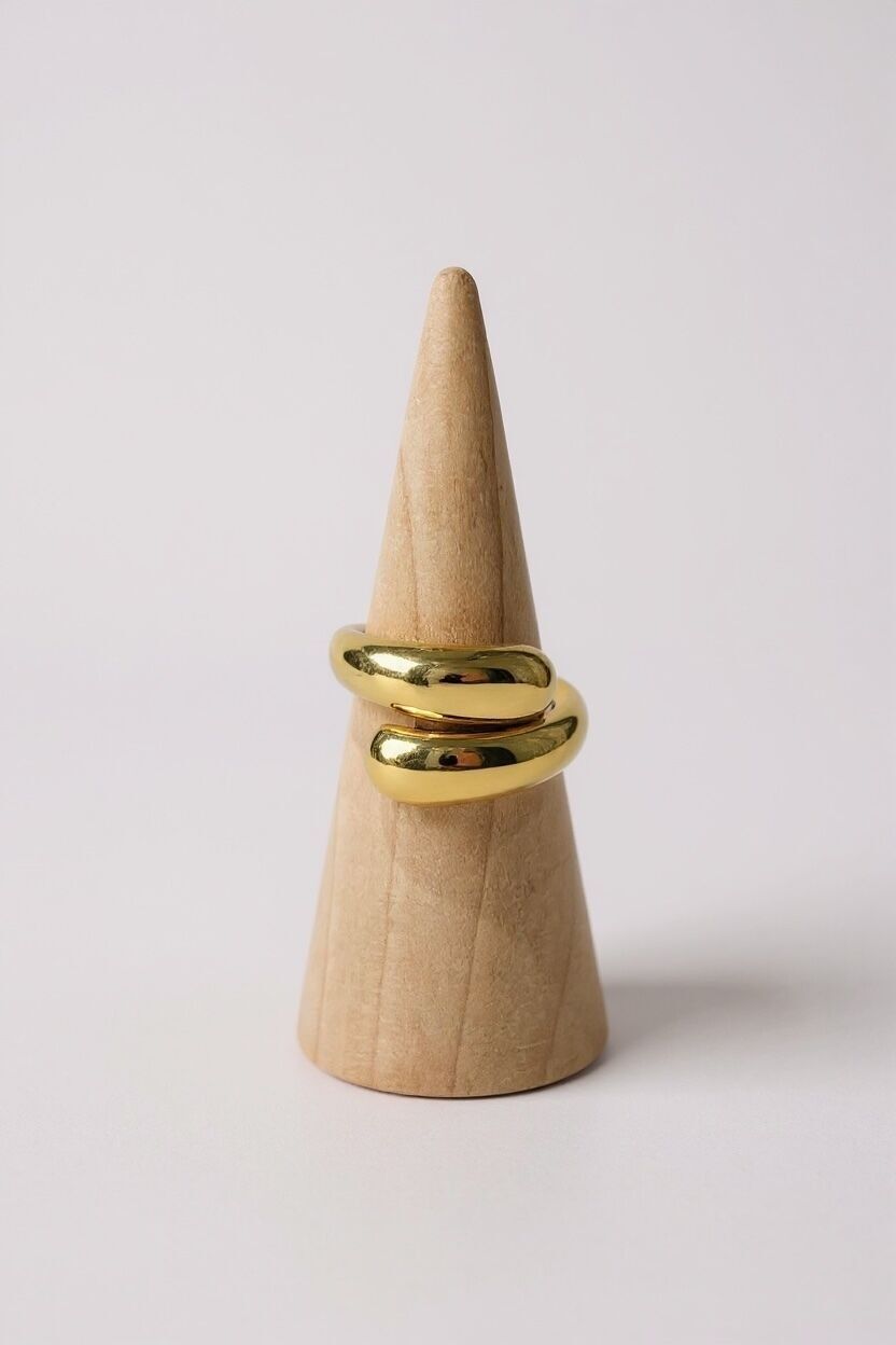 RY51 Wooden Cone Ring Display Stand