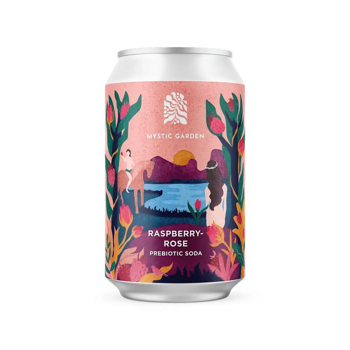 Buy wholesale Mystic Garden Raspberry-Rose Flavored Prebiotic Soda 0.33L